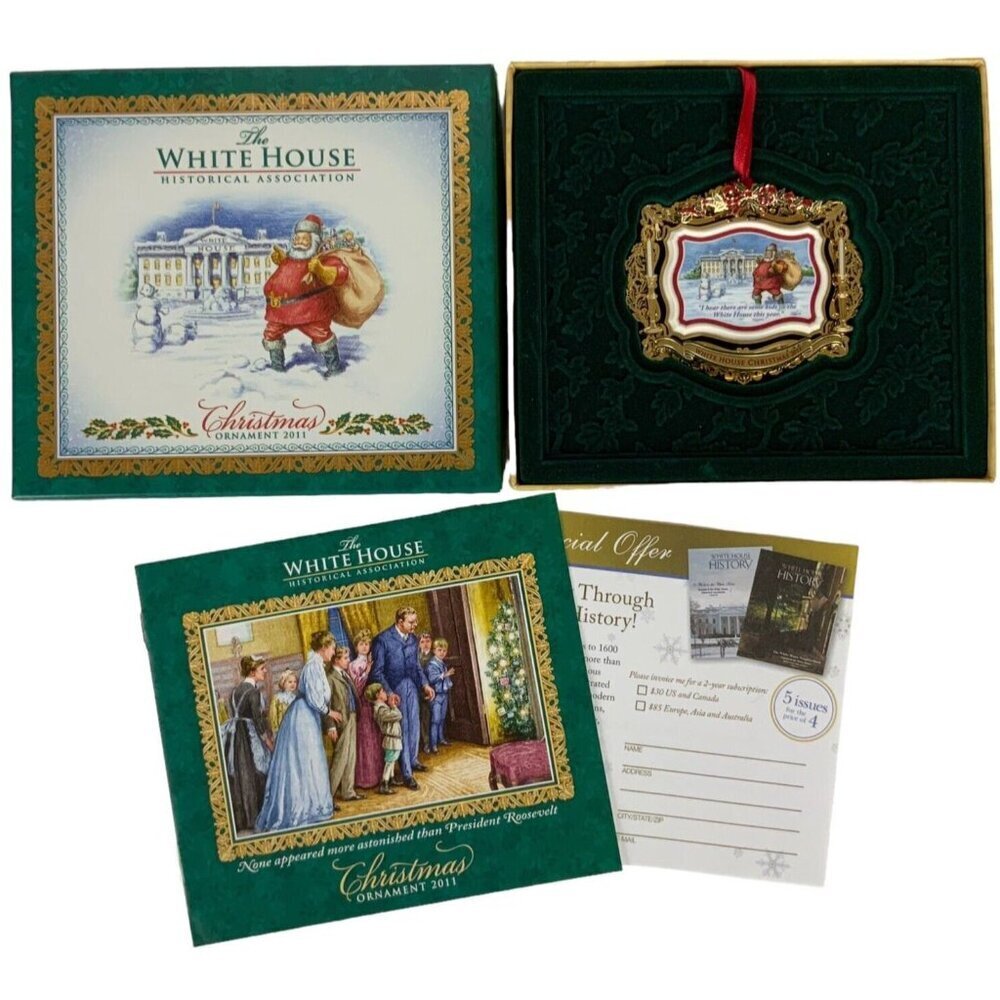 White House Historical Association 2011 Christmas Ornament Theodore Roosevelt